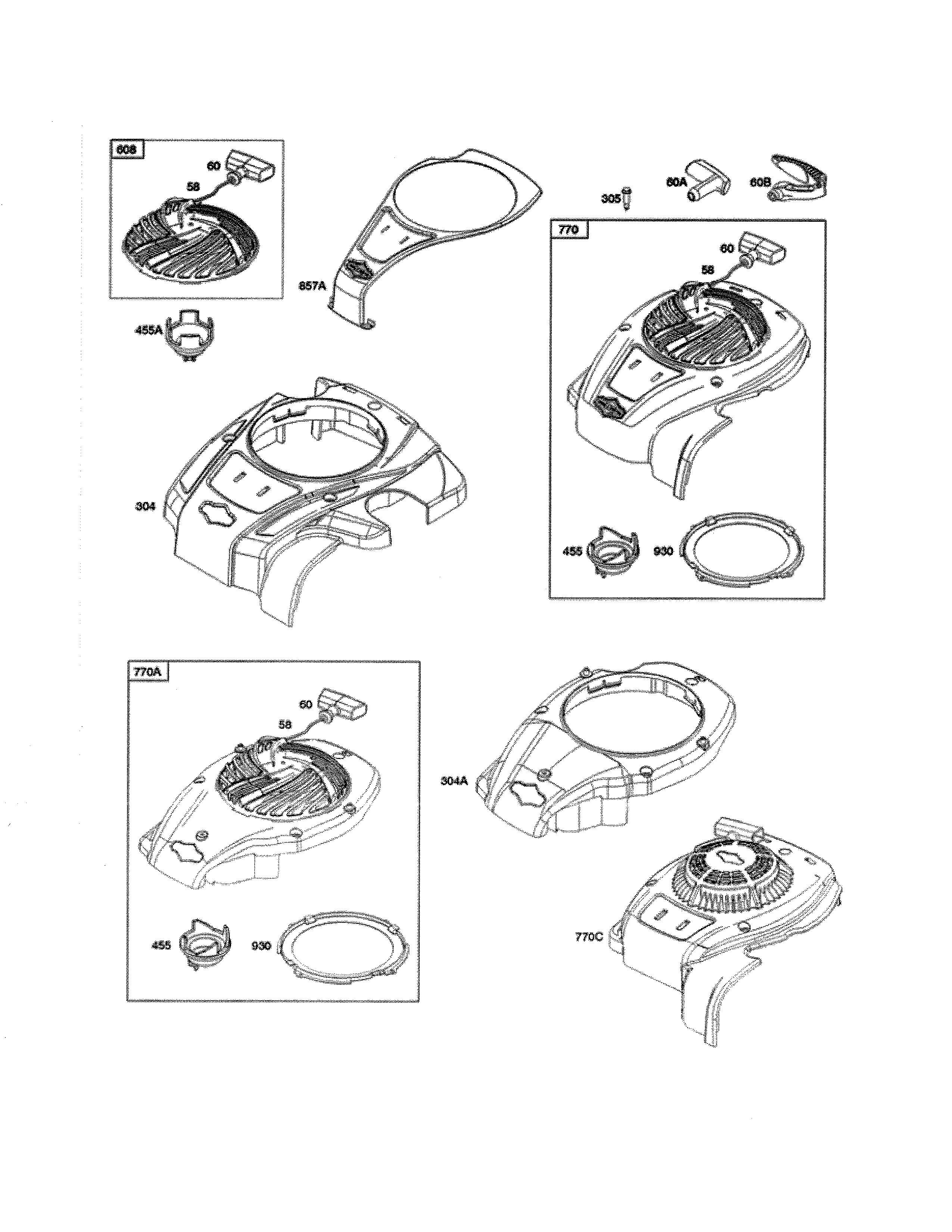 BLOWER HOUSING/REWIND STARTER