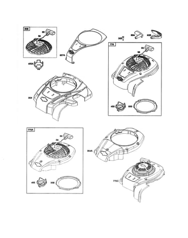 Blower housing/rewind starter