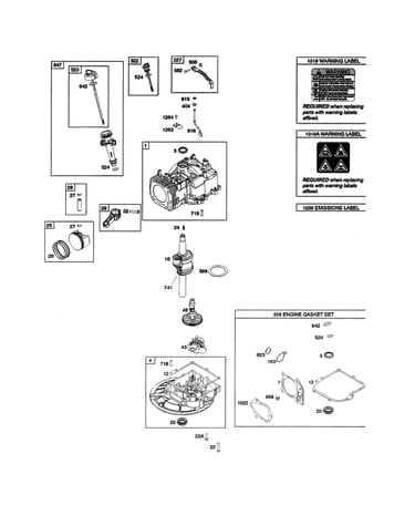 Cylinder/crankshaft/sump