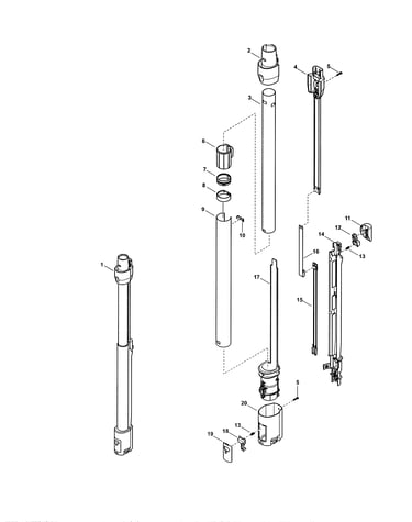 Extension wand parts