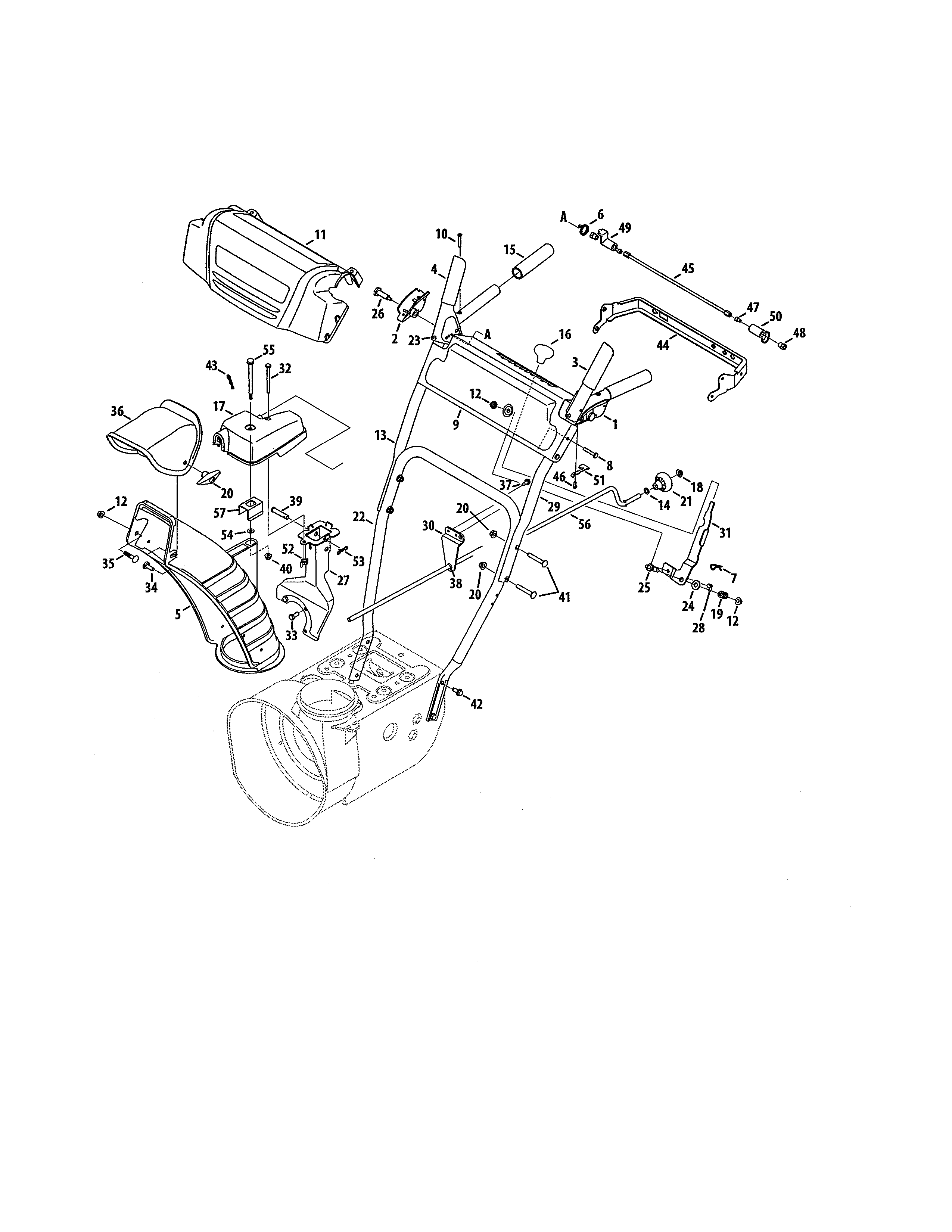 Handles/chute
