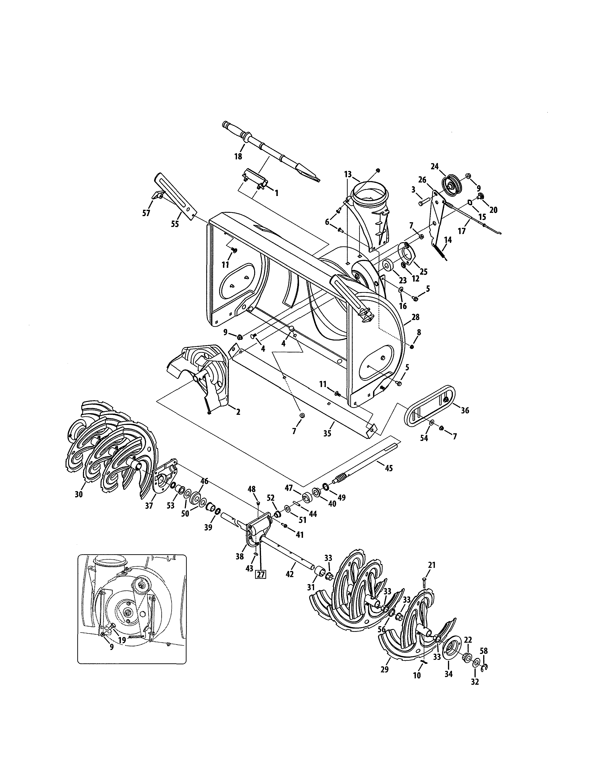 AUGER HOUSING/SPIRAL