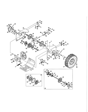 Drive shaft/wheels
