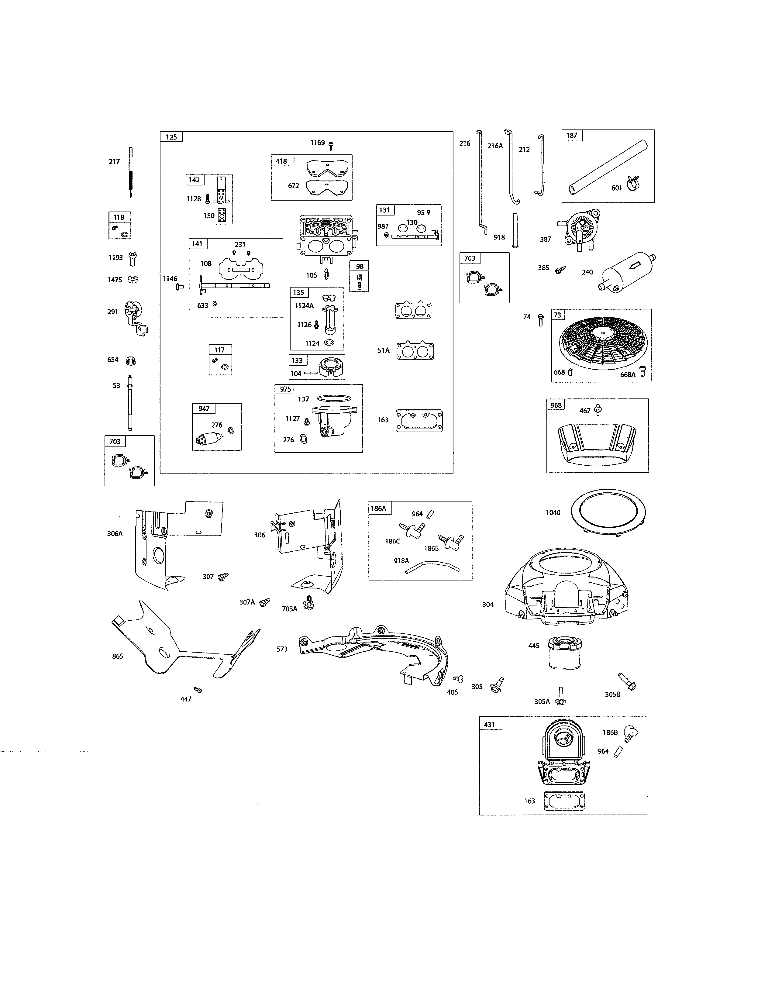 Carburetor/blower housing