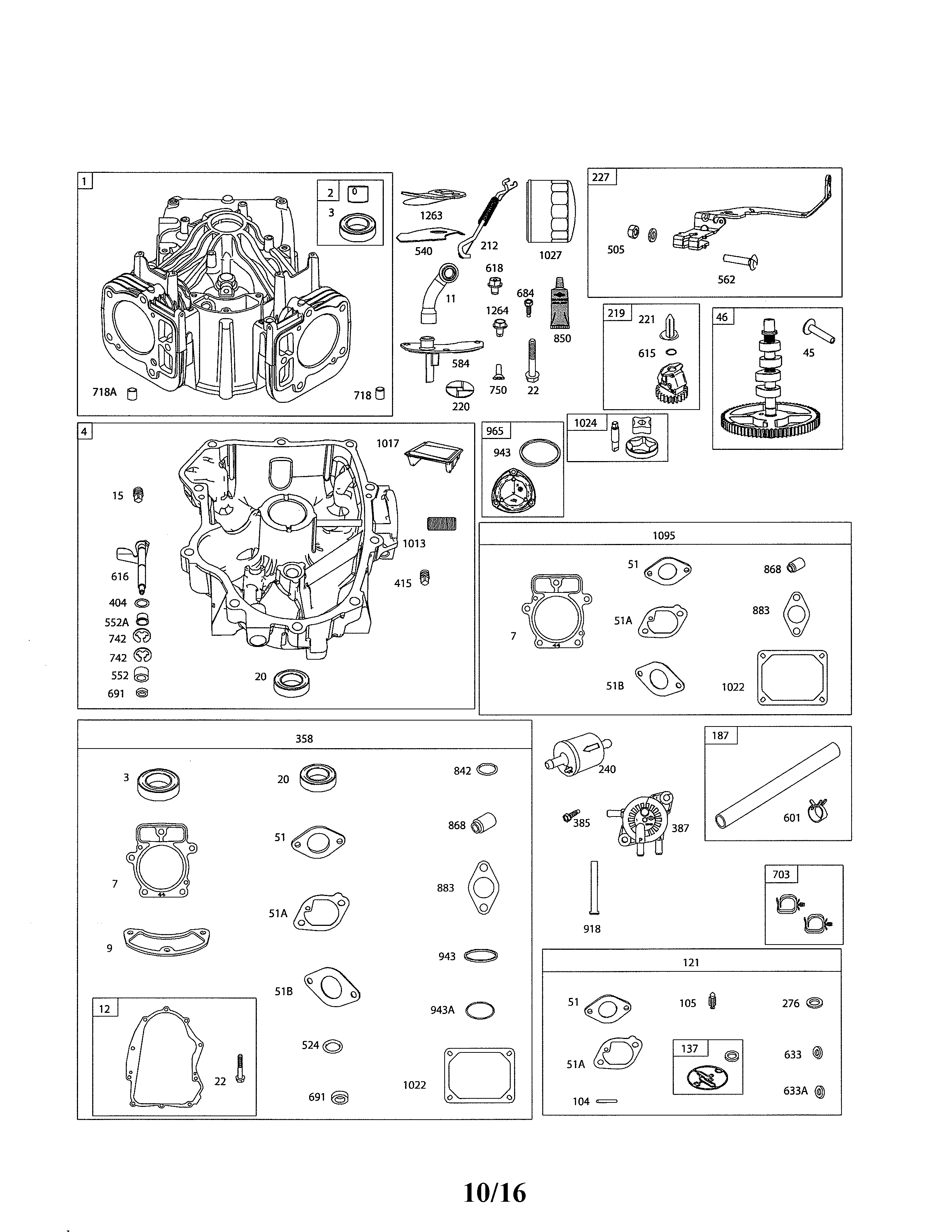 Cylinder/sump/gasket set