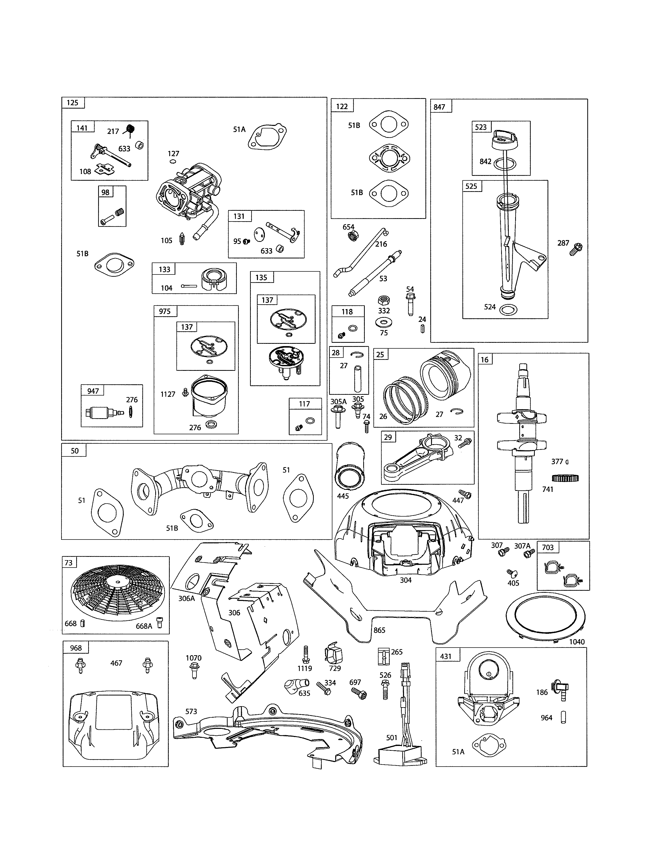 CARBURETOR/CRANKSHAFT/MANIFOLD-INTAKE