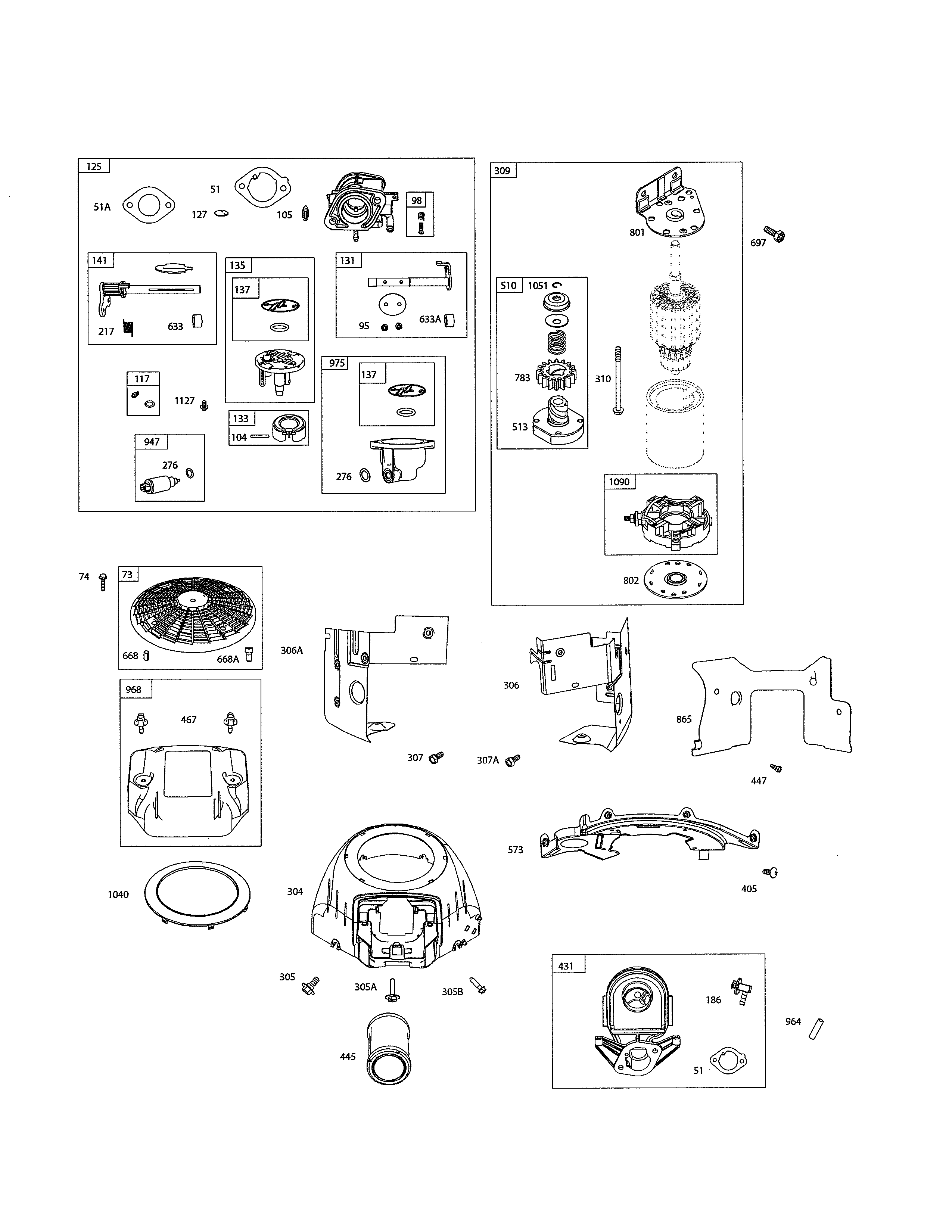 Carburetor/motor-starter
