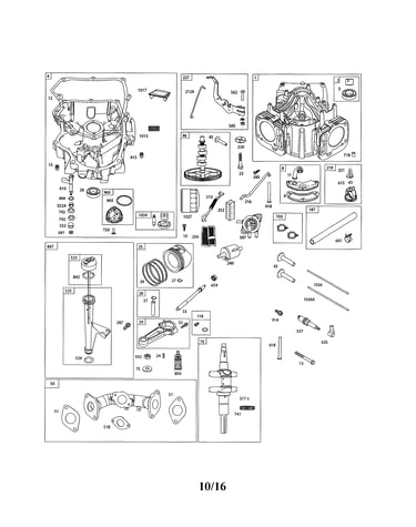 Sump/cylinder/crankshaft