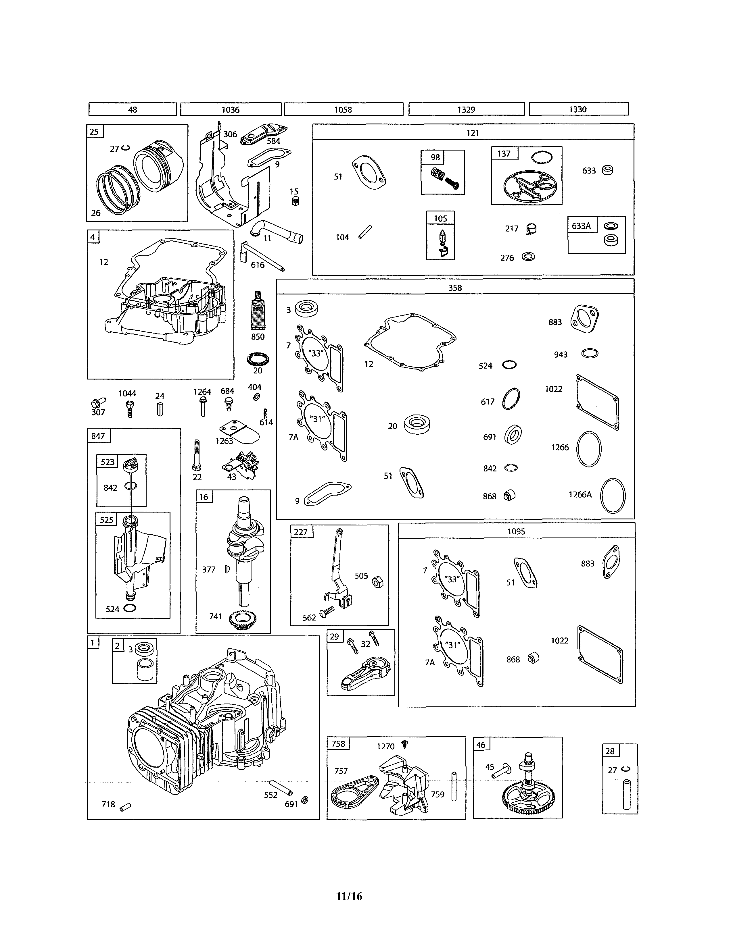 Cylinder/gasket-sets/sump