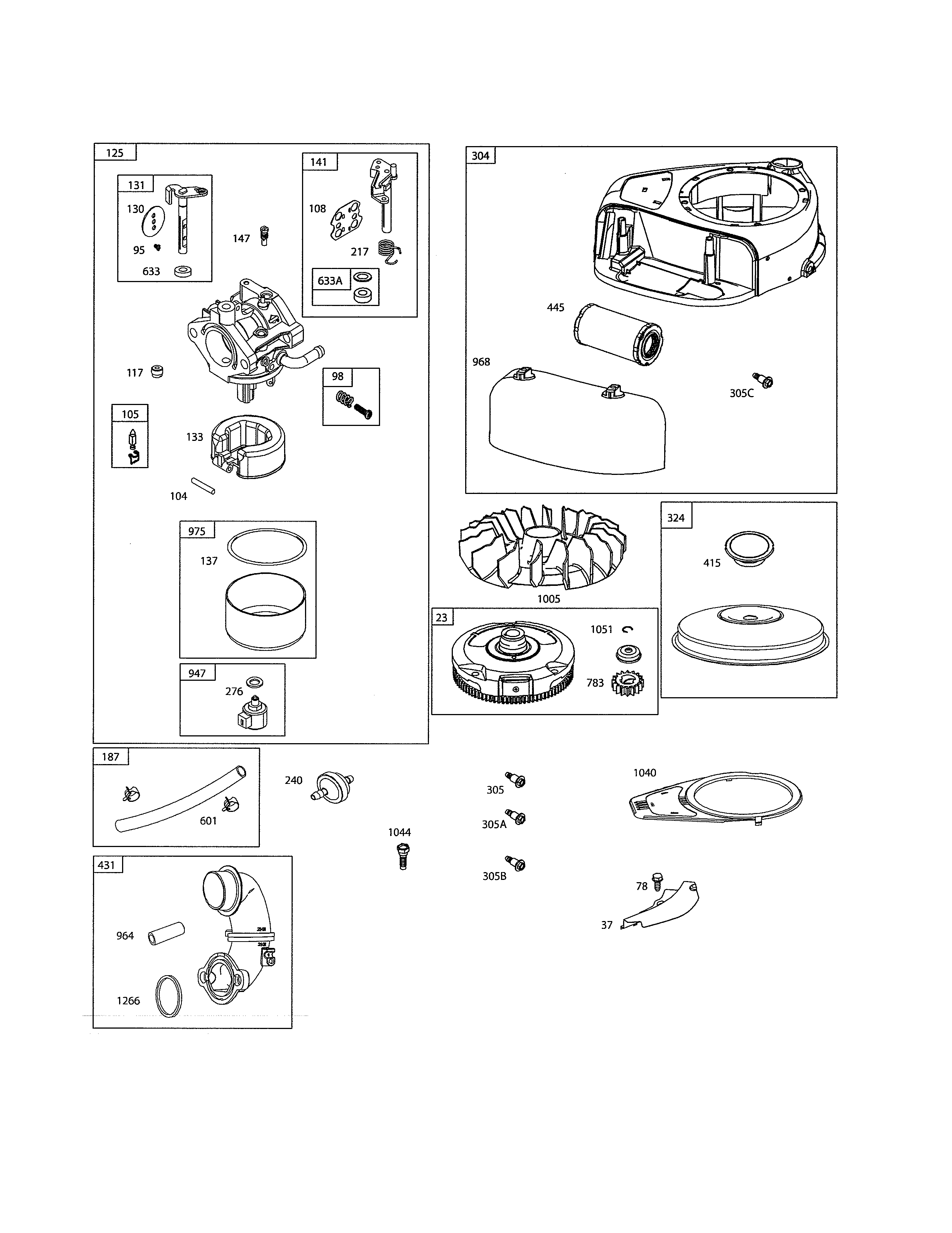 Carburetor/blower housing