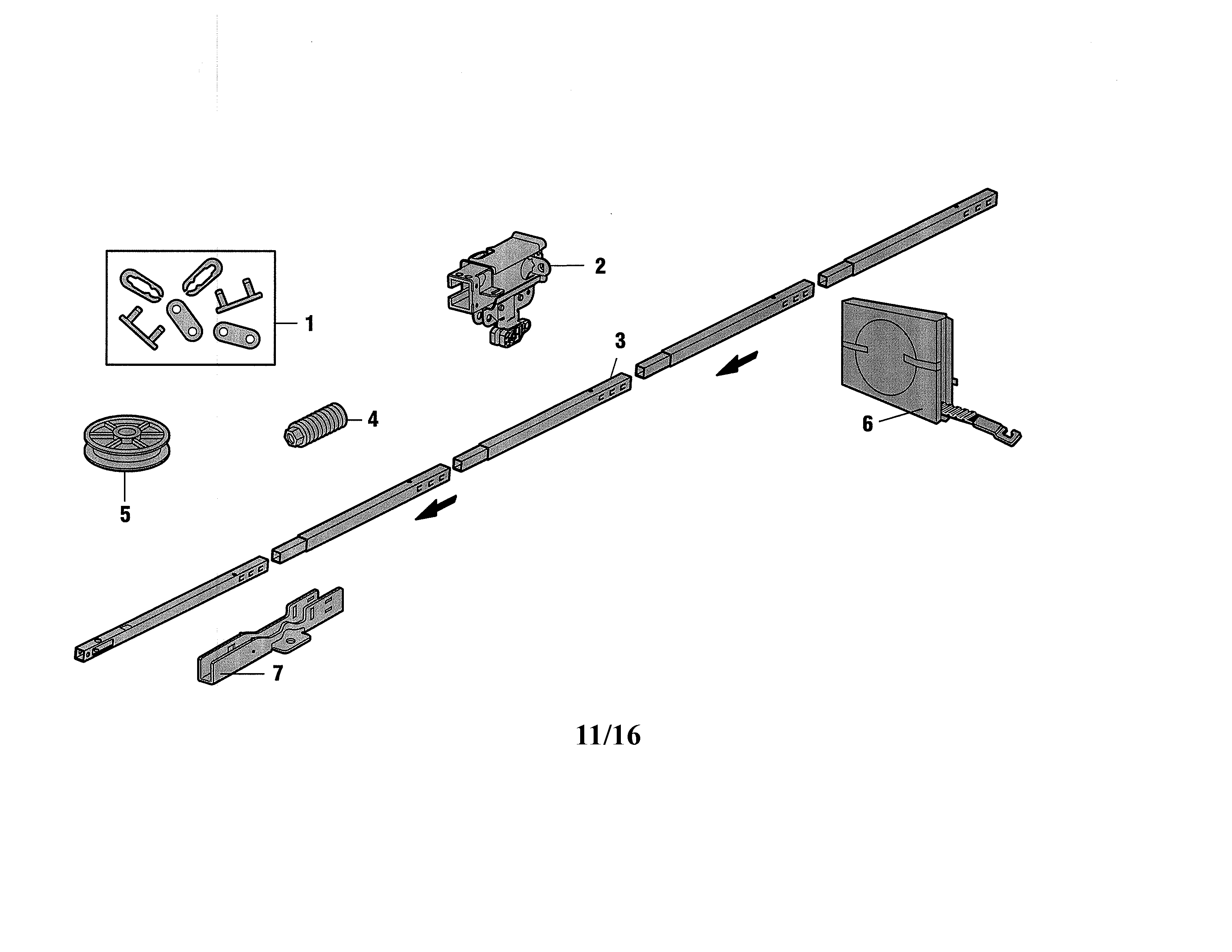Rail assembly parts