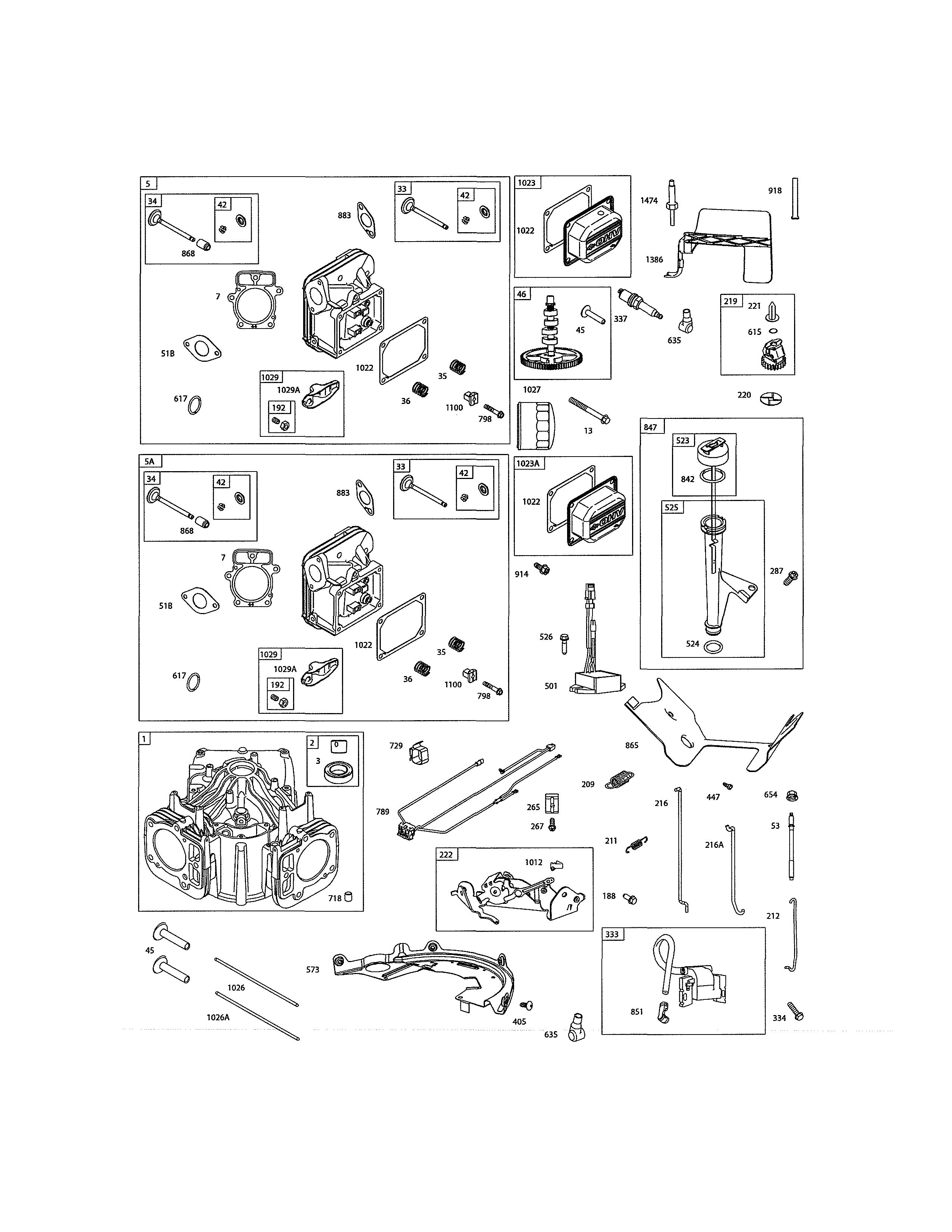 Head-cylinder/cylinder/dipstick/tube