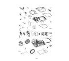 Kenmore 12581214610 canister/fan motor diagram