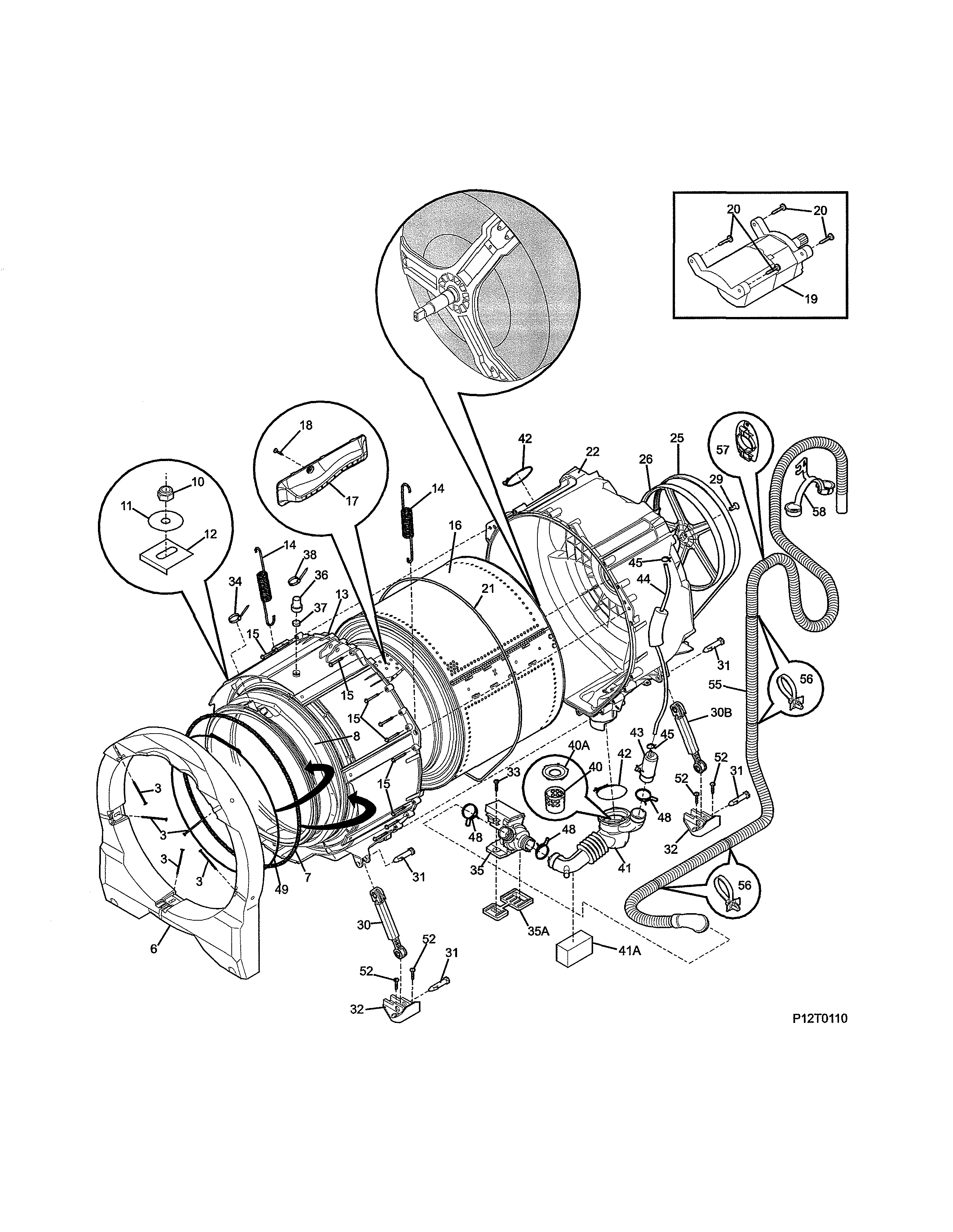 Motor/tub