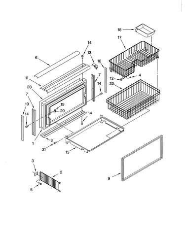 Freezer door & basket parts