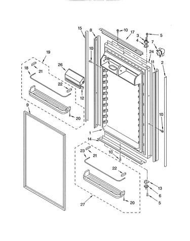 Refrigerator door parts