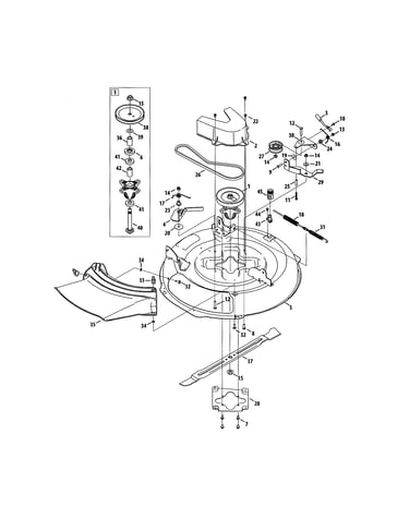 Spindle pulley/deck