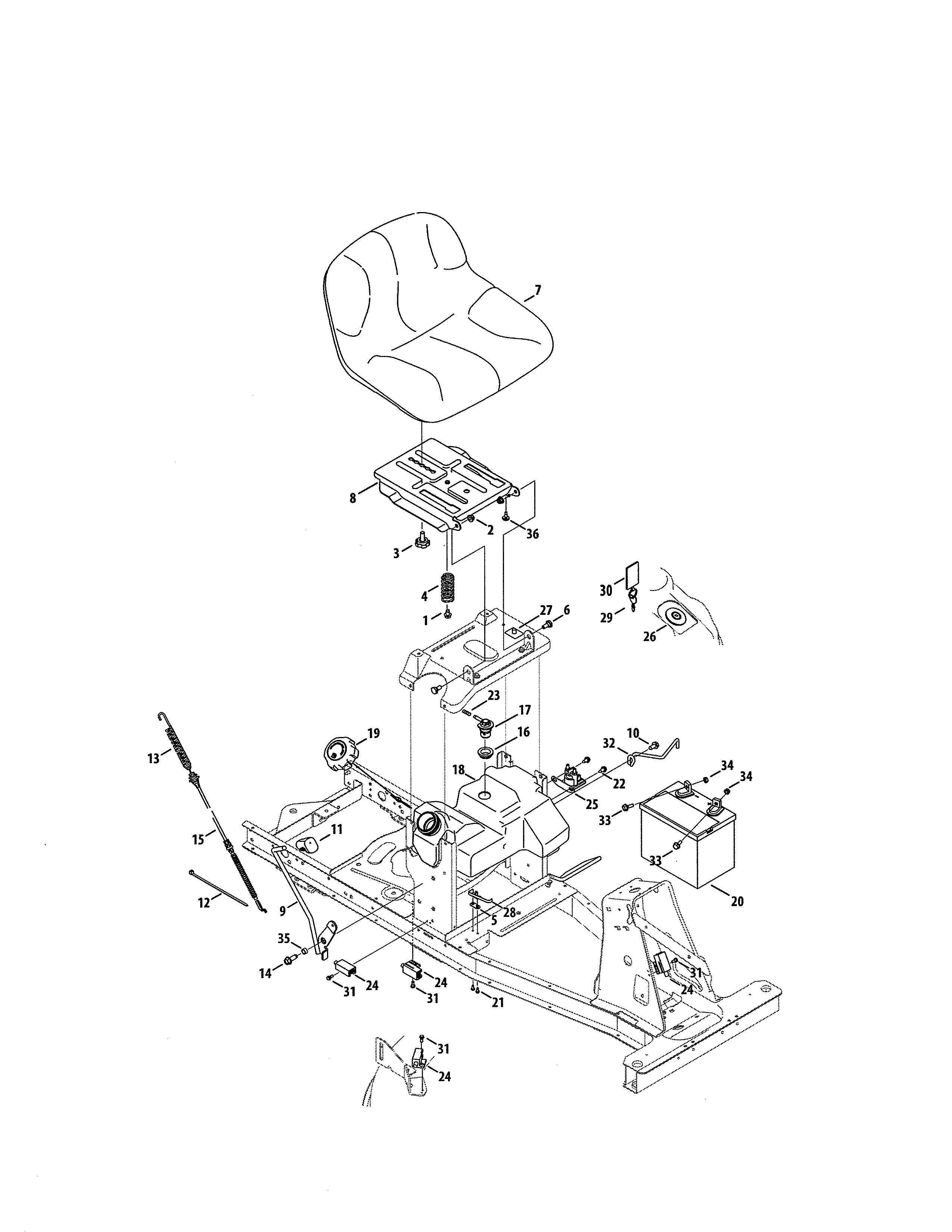 Seat/battery