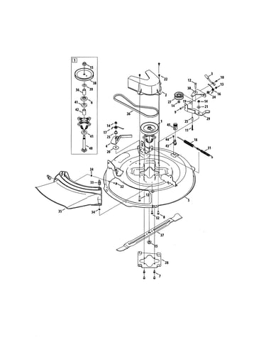 Spindle pulley/deck