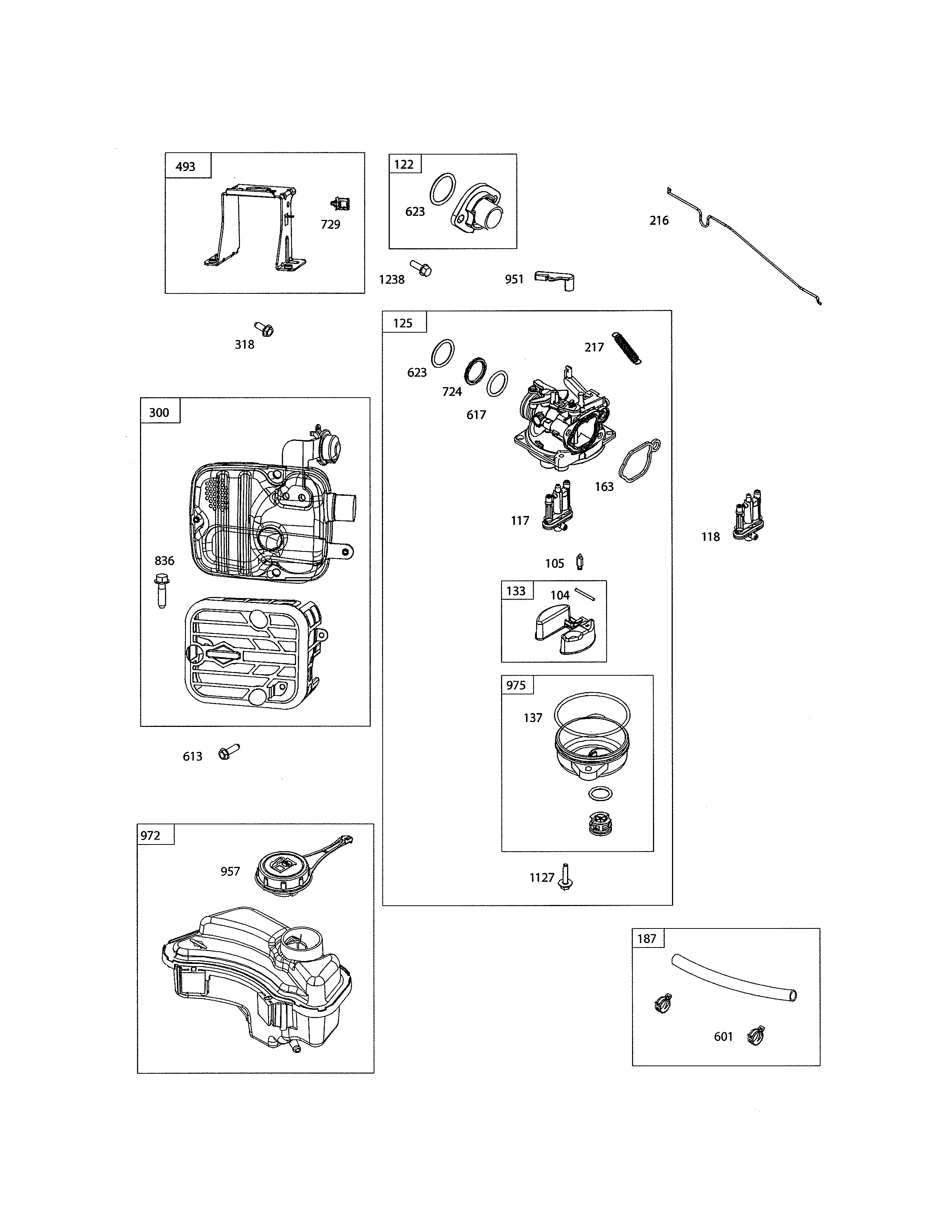 CARBURETOR/FUEL TANK/MUFFLER