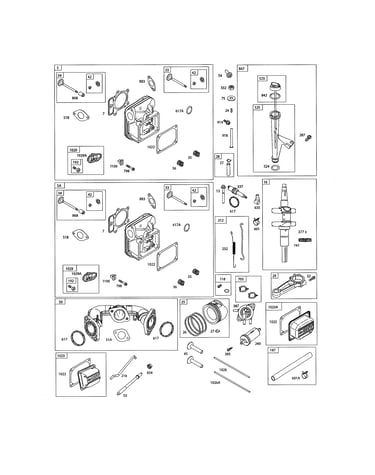 Head-cylinder/crankshaft/manifold-intake