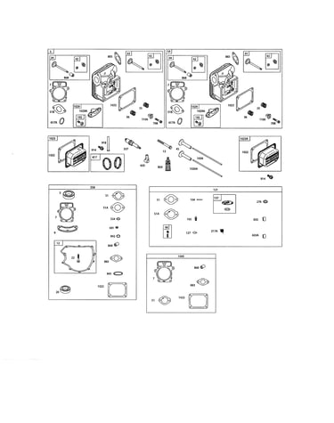 Head-cylinder/gasket sets