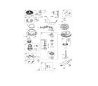 Briggs & Stratton 44U877-0007-G1 motor-starter/flywheel diagram