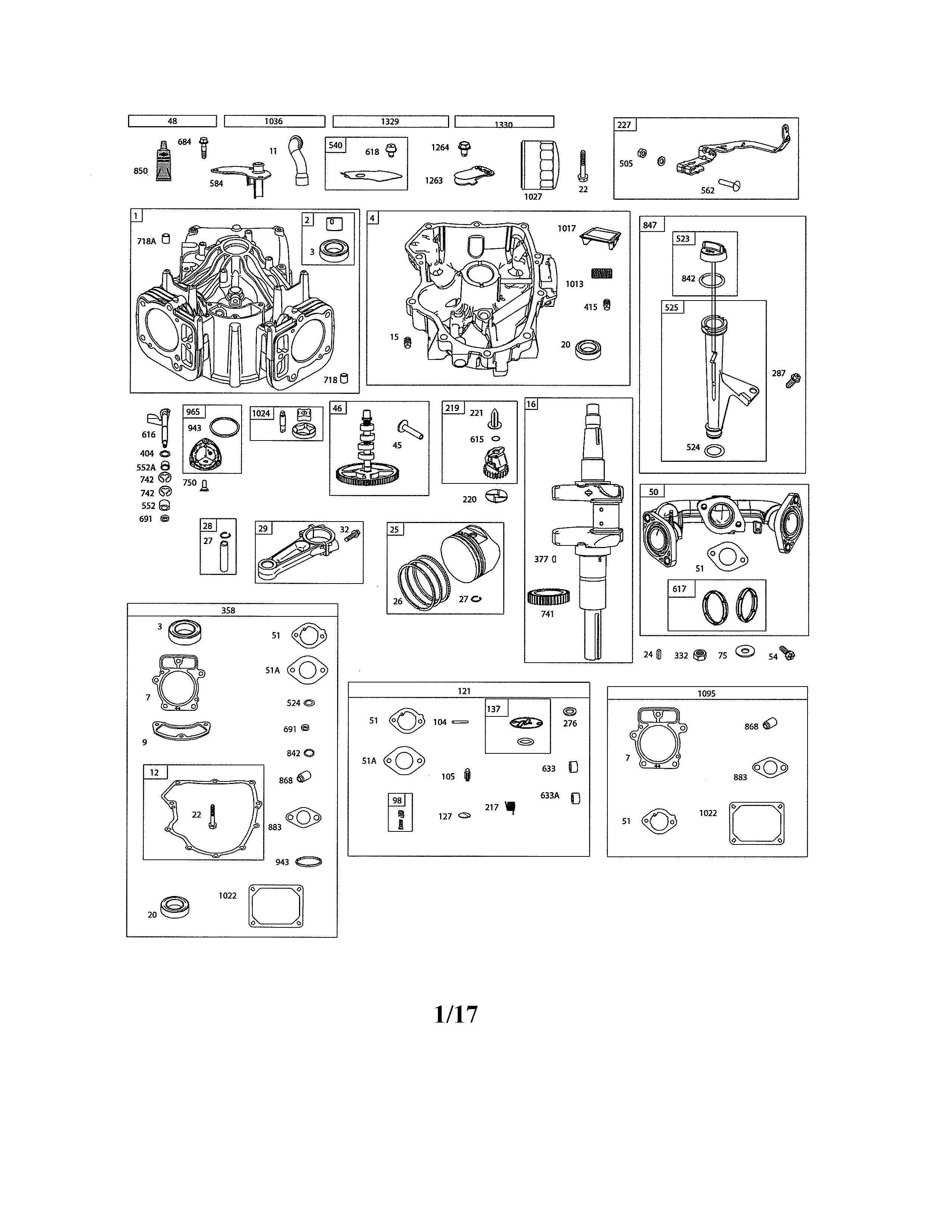 CYLINDER/SUMP/CRANKSHAFT