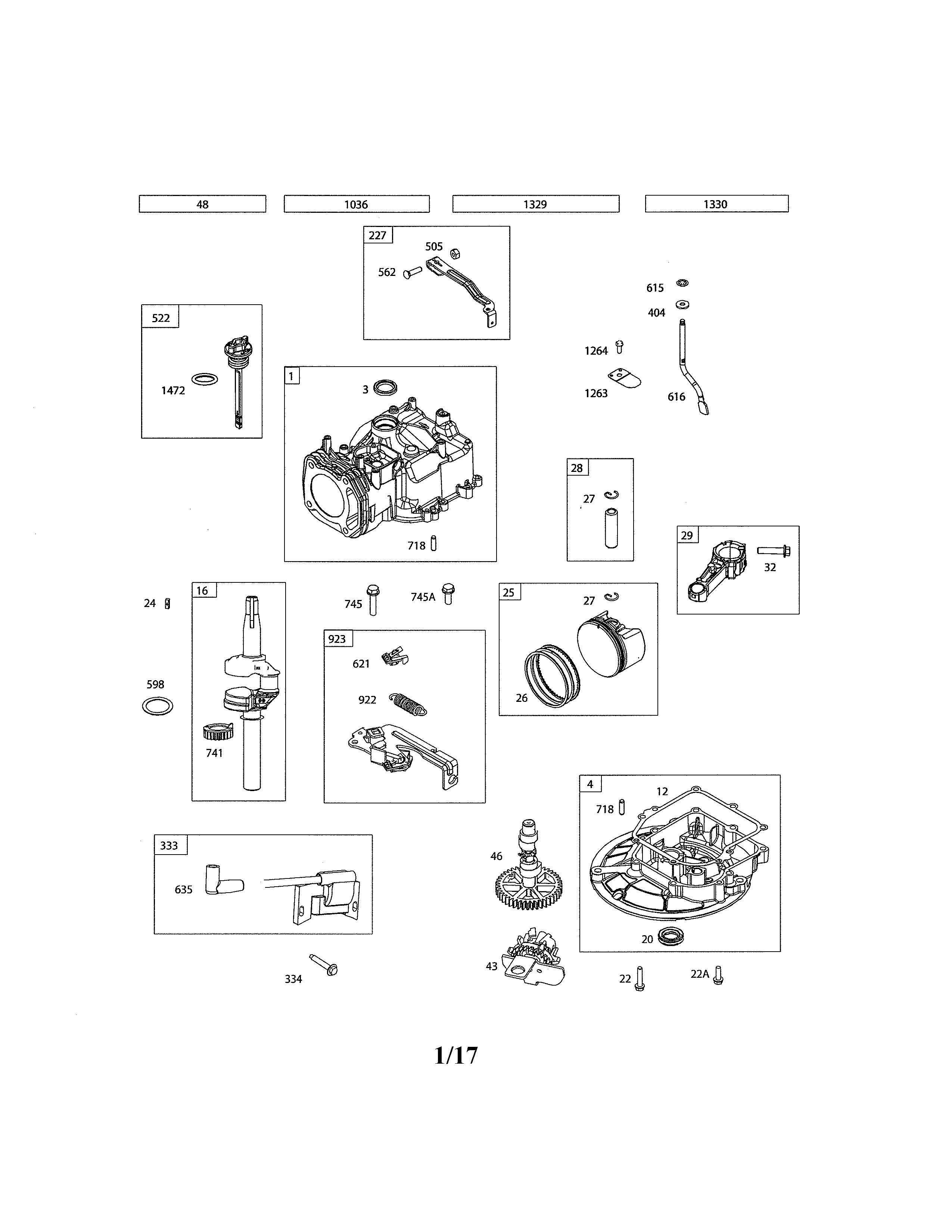 Cylinder/sump/crankshaft
