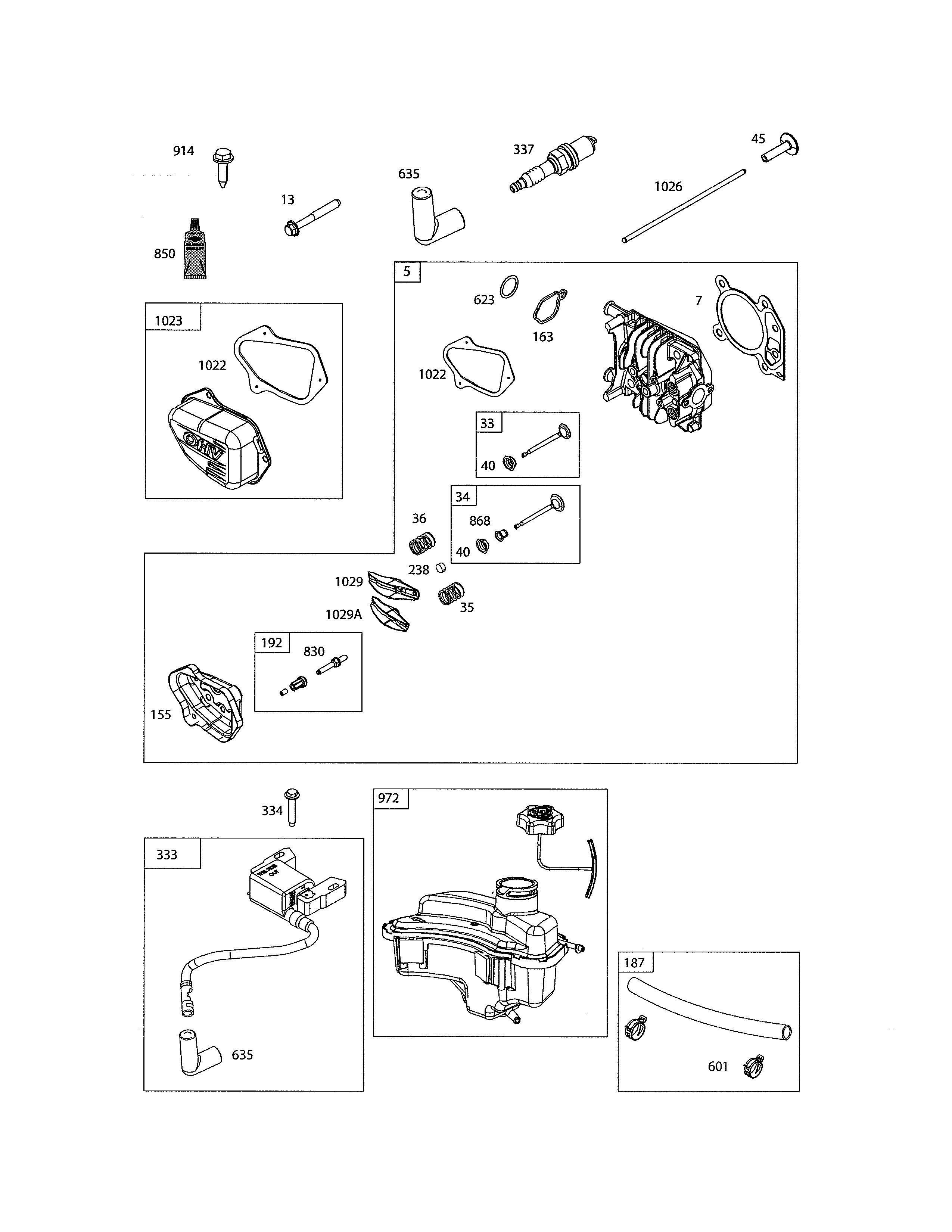 HEAD-CYLINDER/FUEL TANK