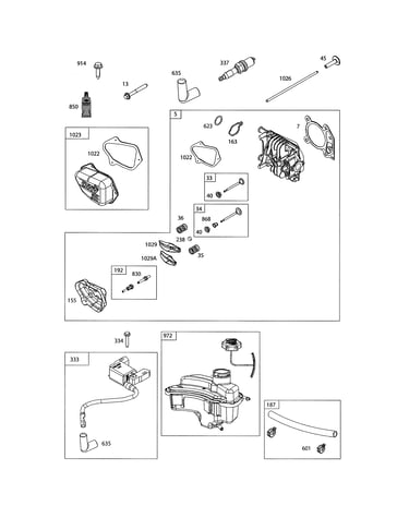 Head-cylinder/fuel tank