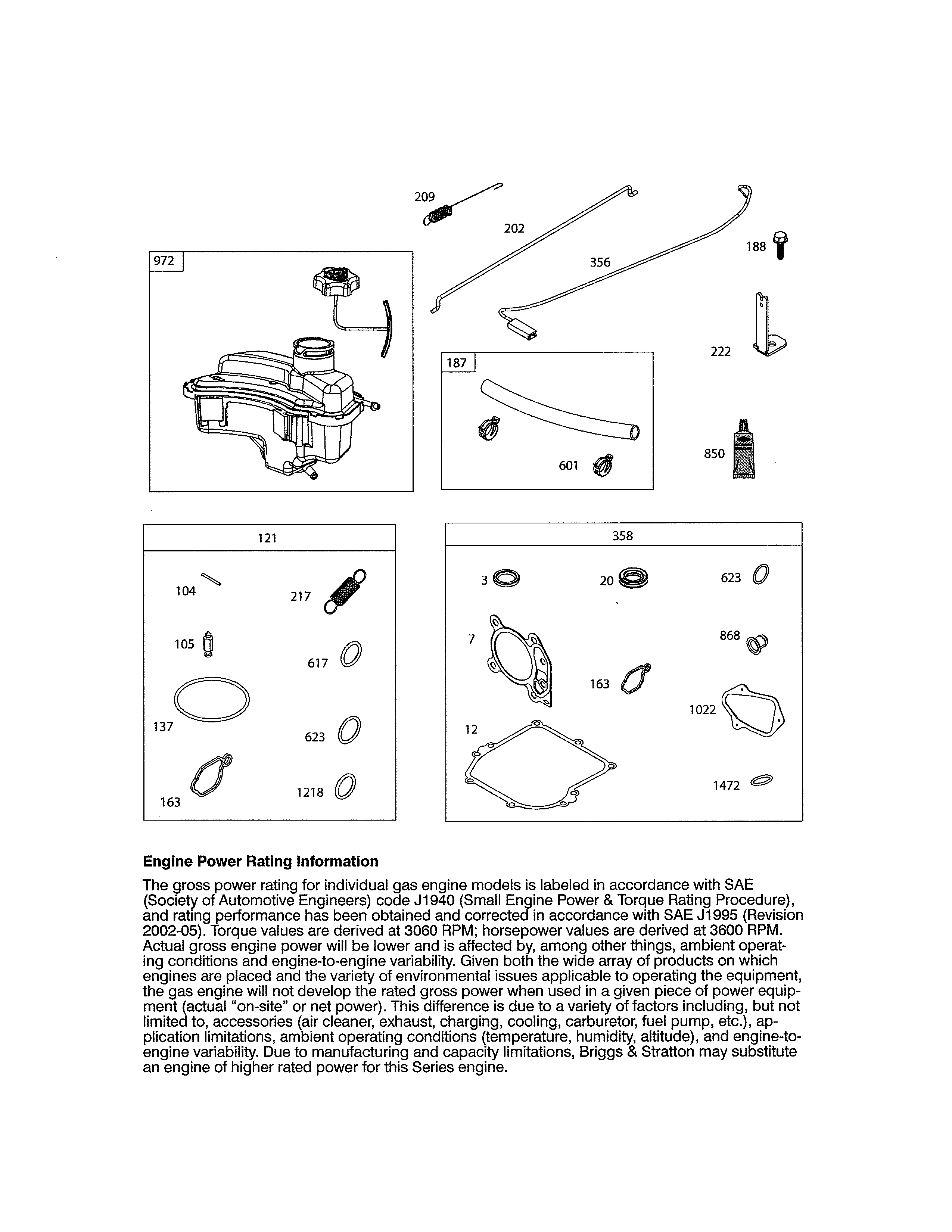 Fuel tank/gasket sets