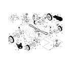 Craftsman 917372751 drive control/gear case/wheels diagram