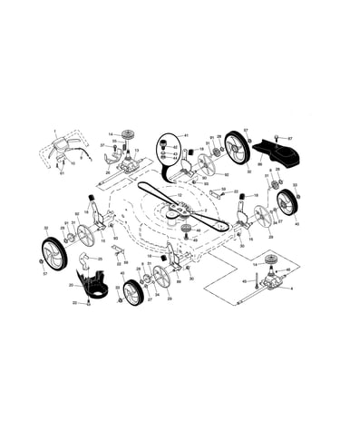 Drive control/gear case/wheels