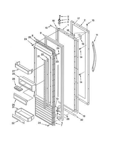 Refrigerator door