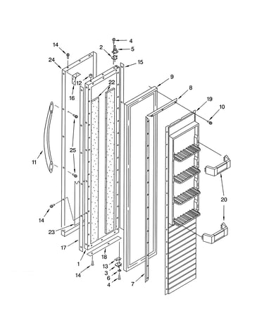 Freezer door