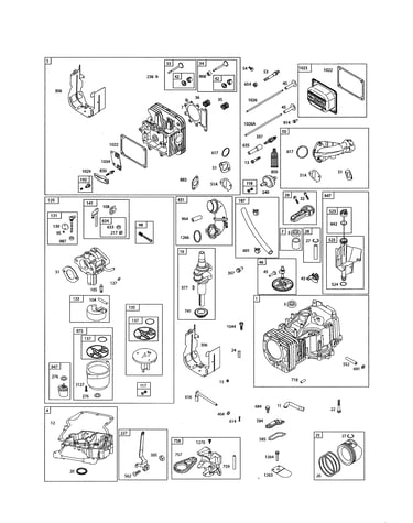 Head-cylinder/carburetor/sump