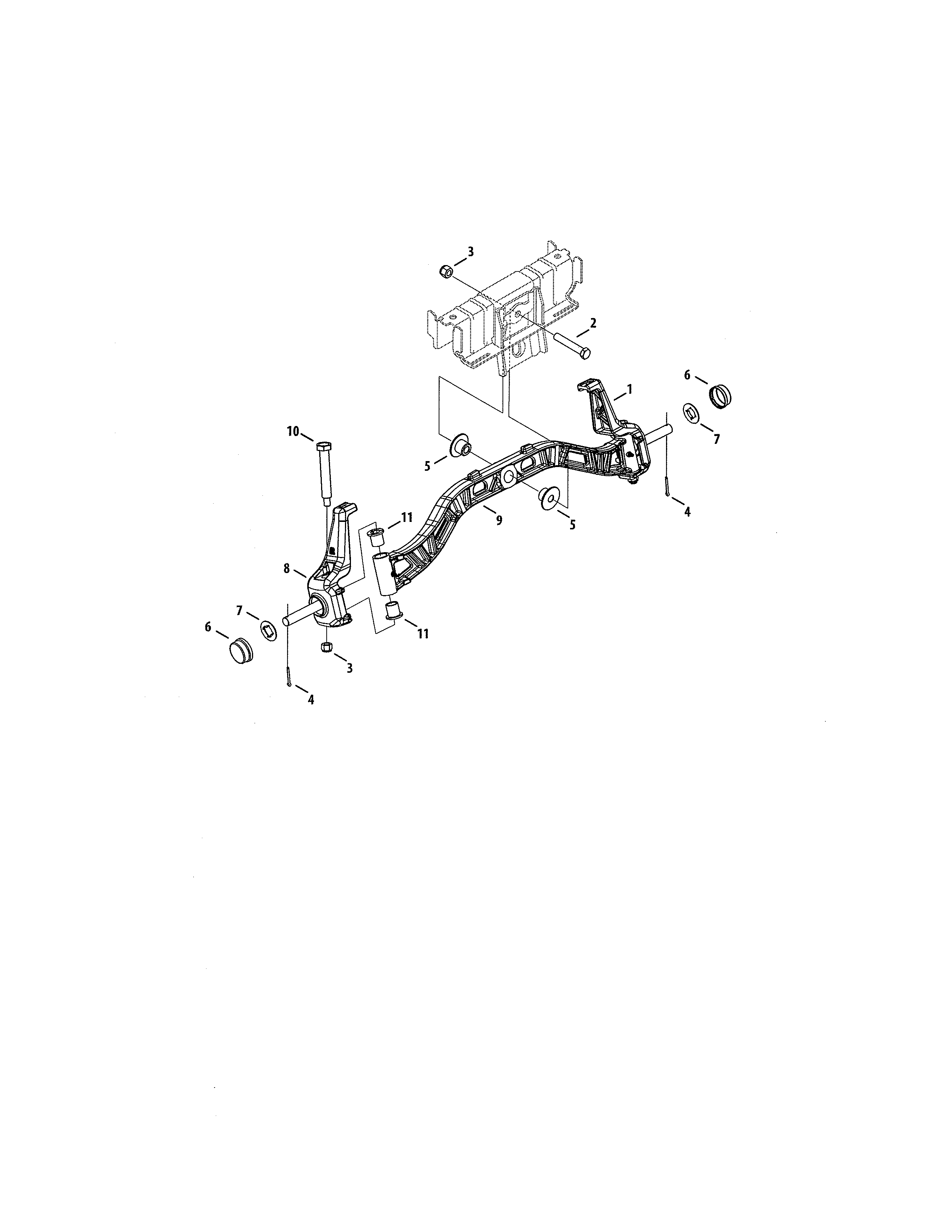 Steearing axle