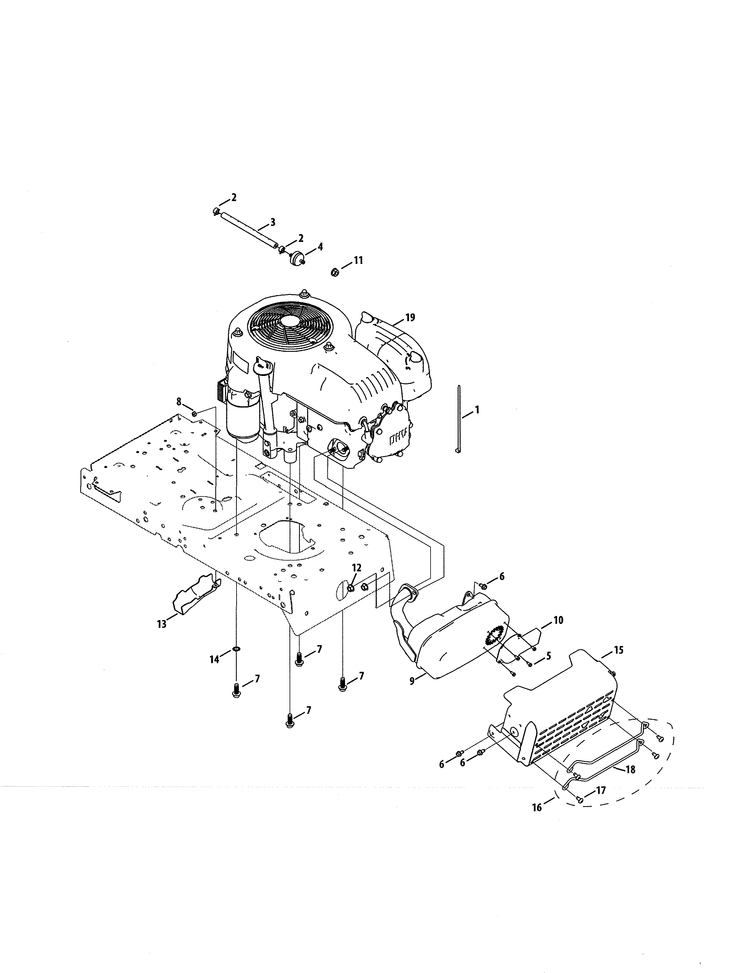 Engine/muffler shield