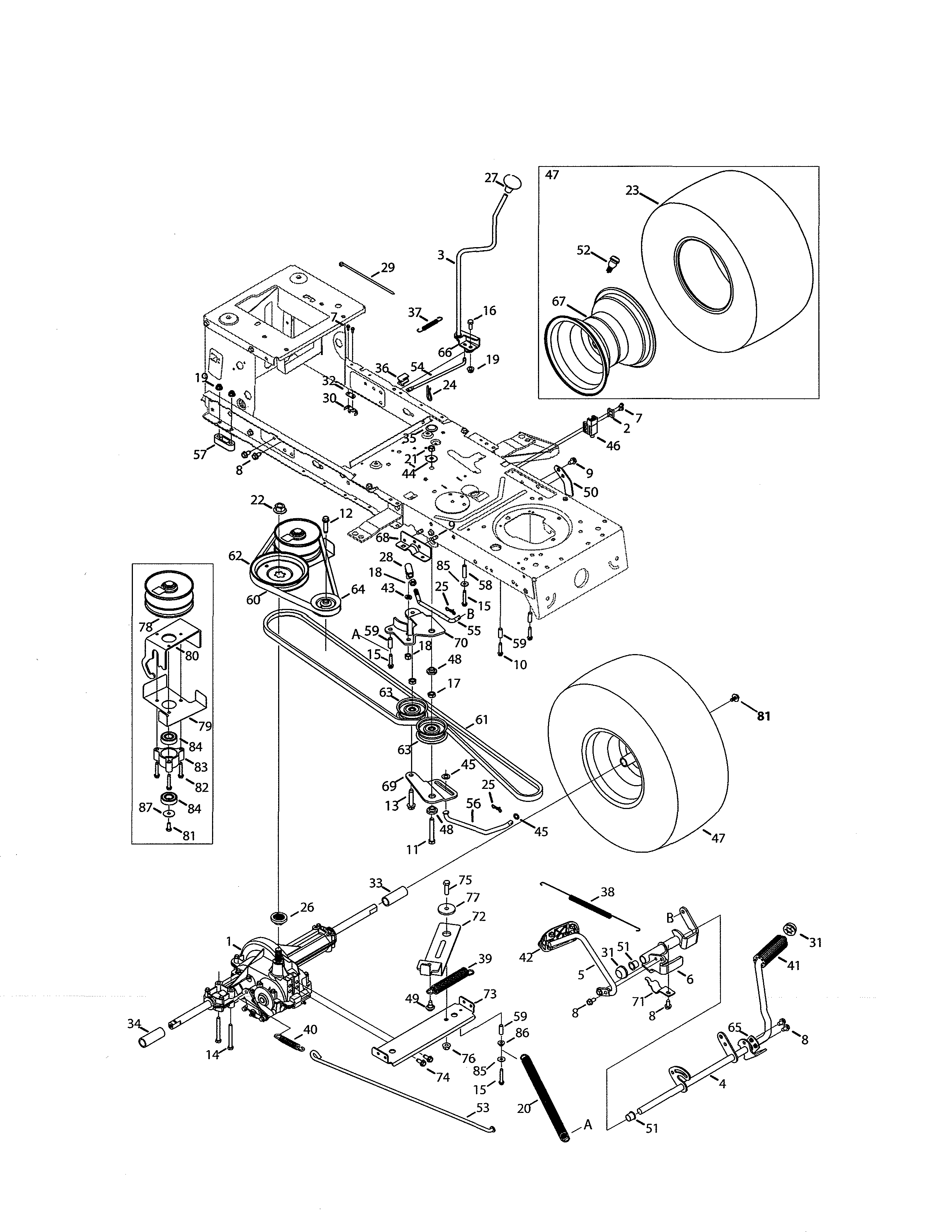 Transmission/wheel assembly
