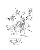 Deck/spindle/chute deflector