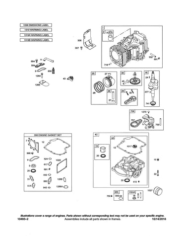 Cylinder/sump/crankshaft