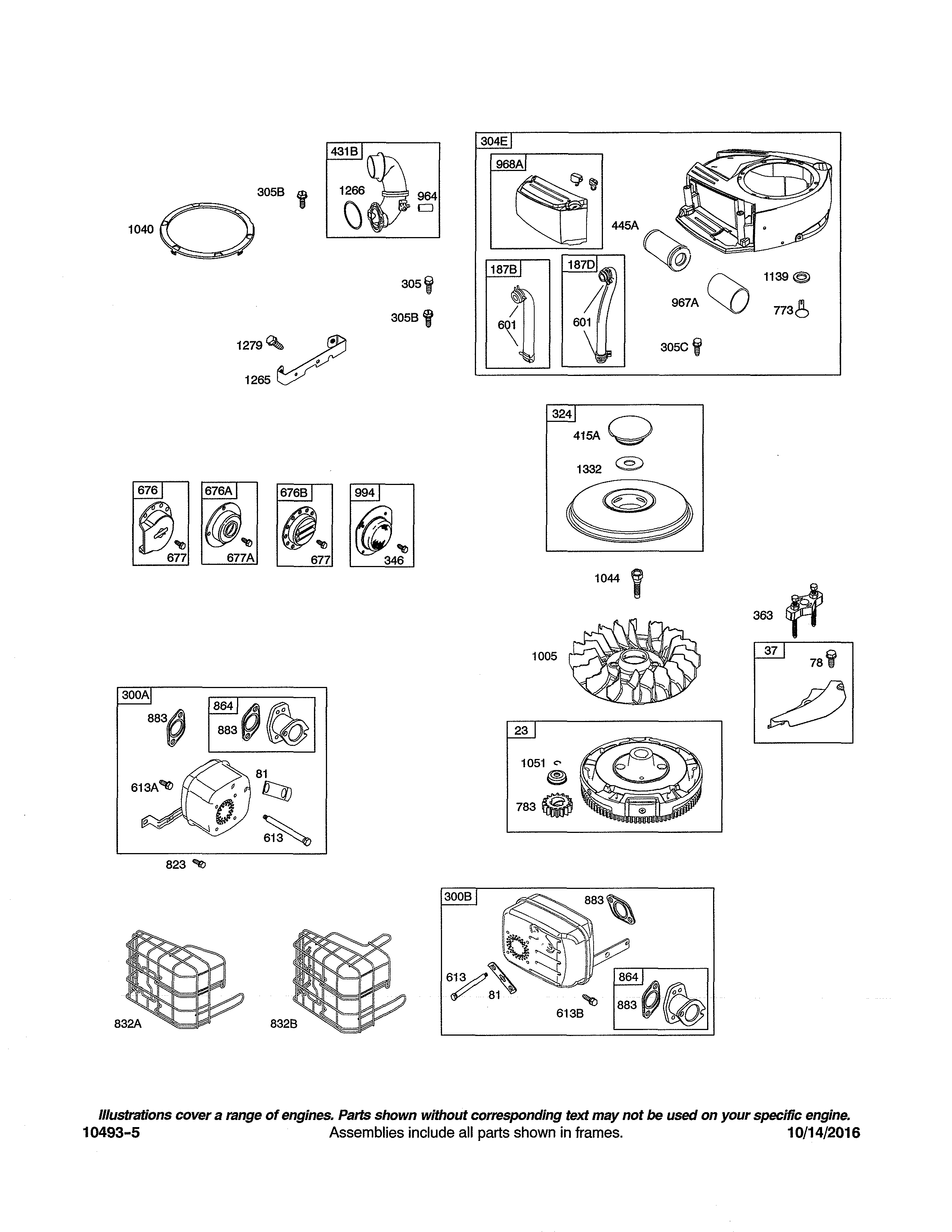 BLOWER HOUSING/MUFFLER/FLYWHEEL