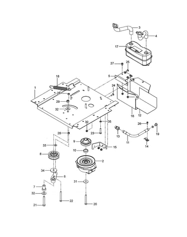 Engine mounting/guards/muffler