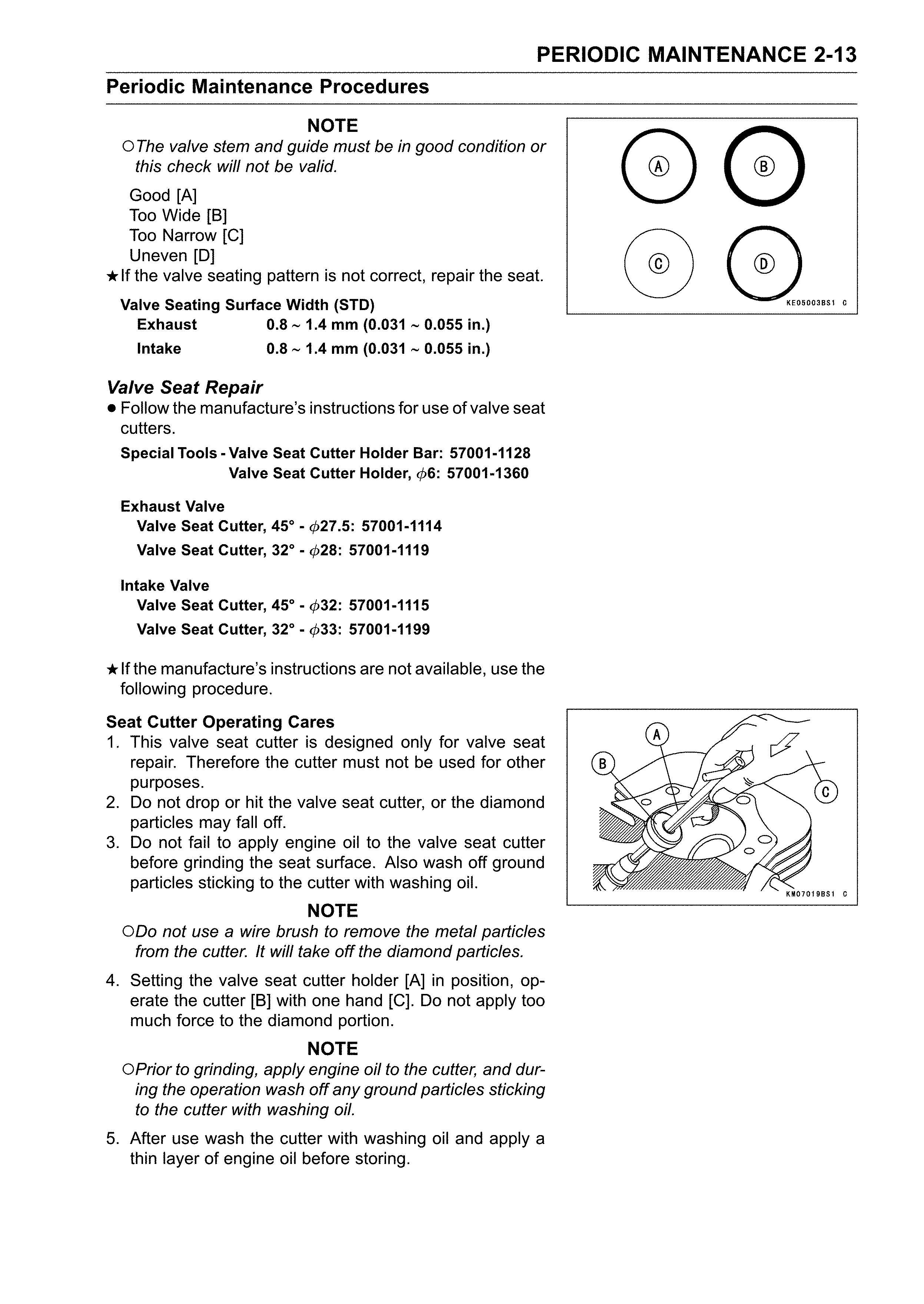 Periodic maintenance procedures