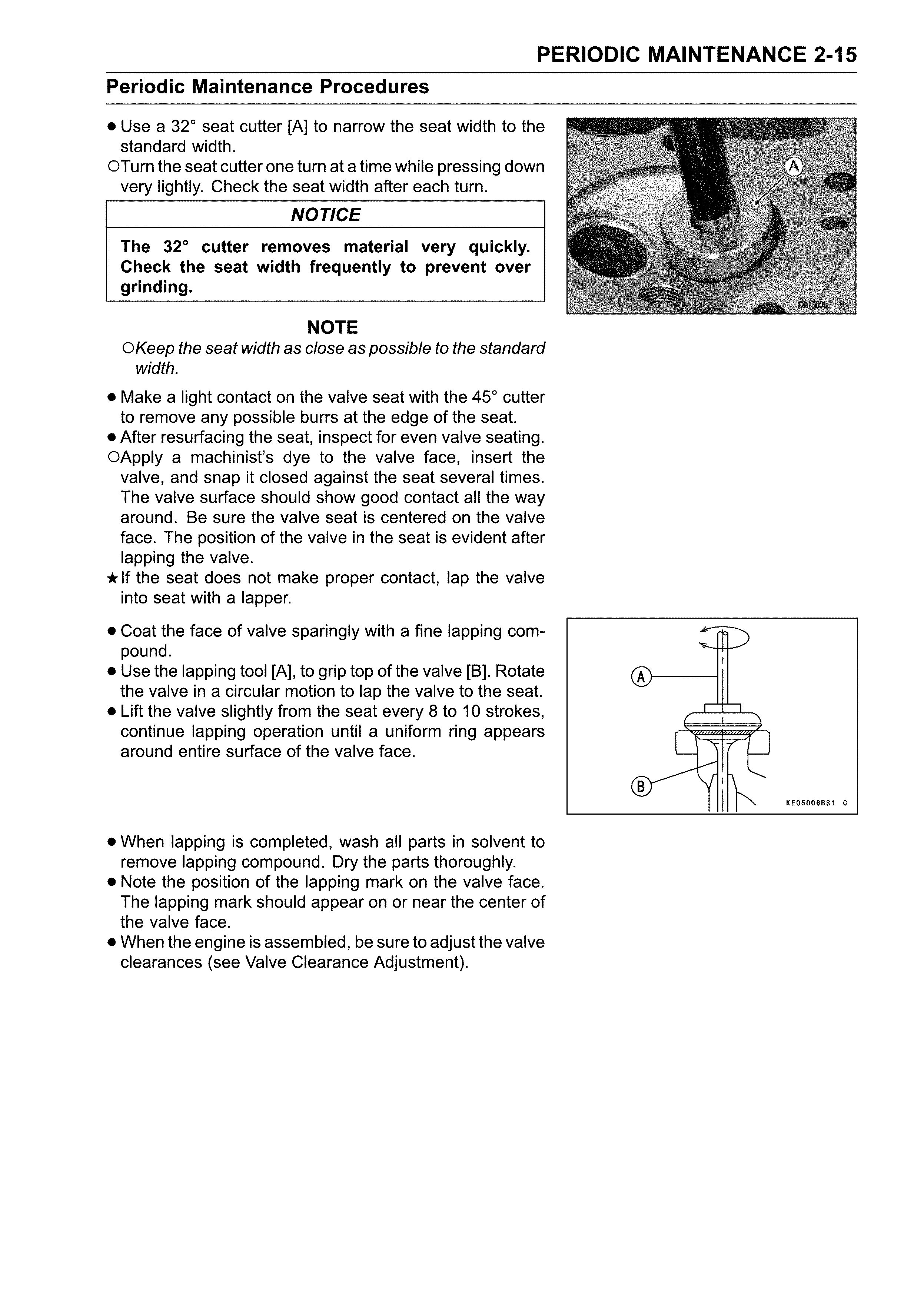 Periodic maintenance procedures