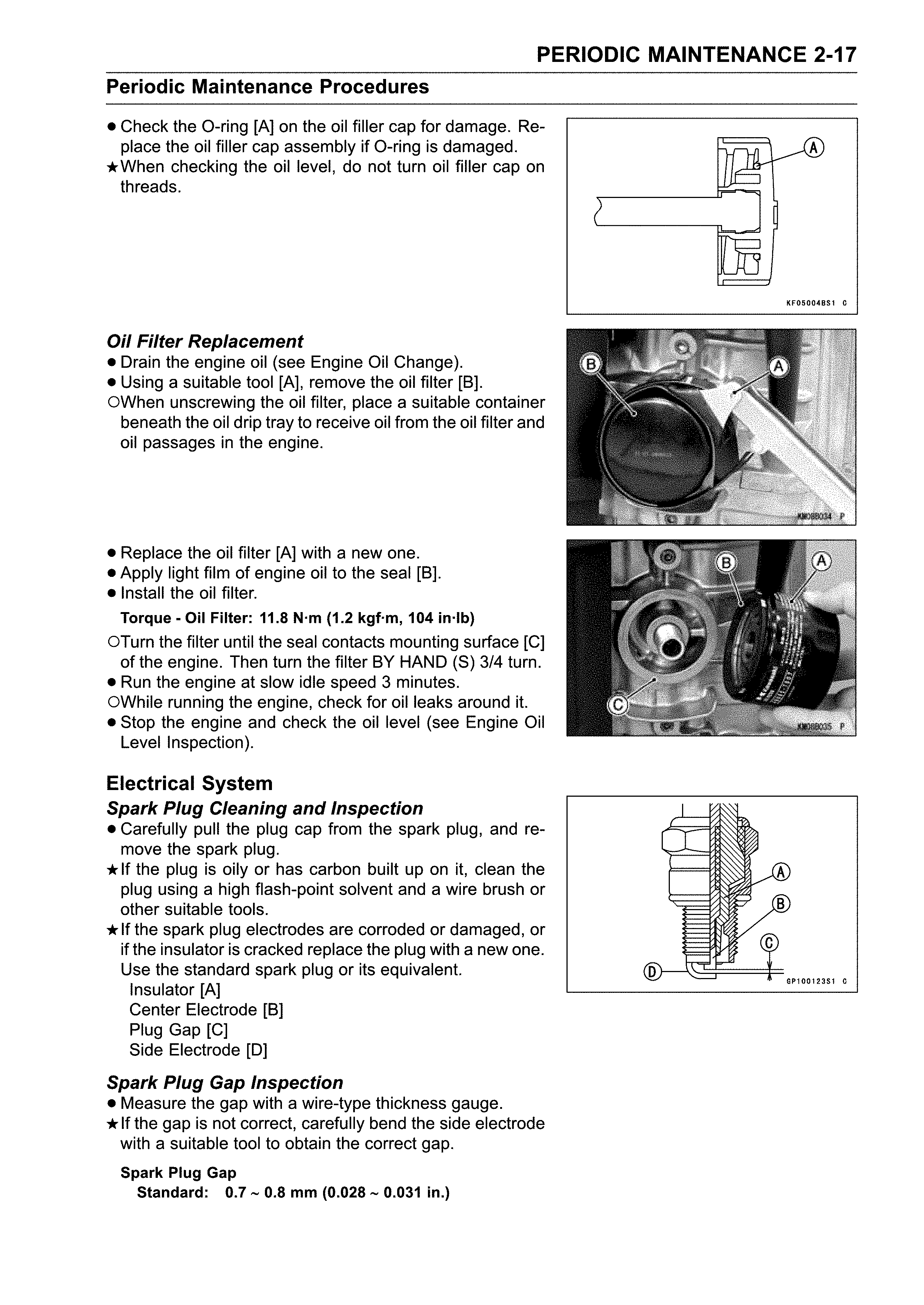 Periodic maintenance procedures