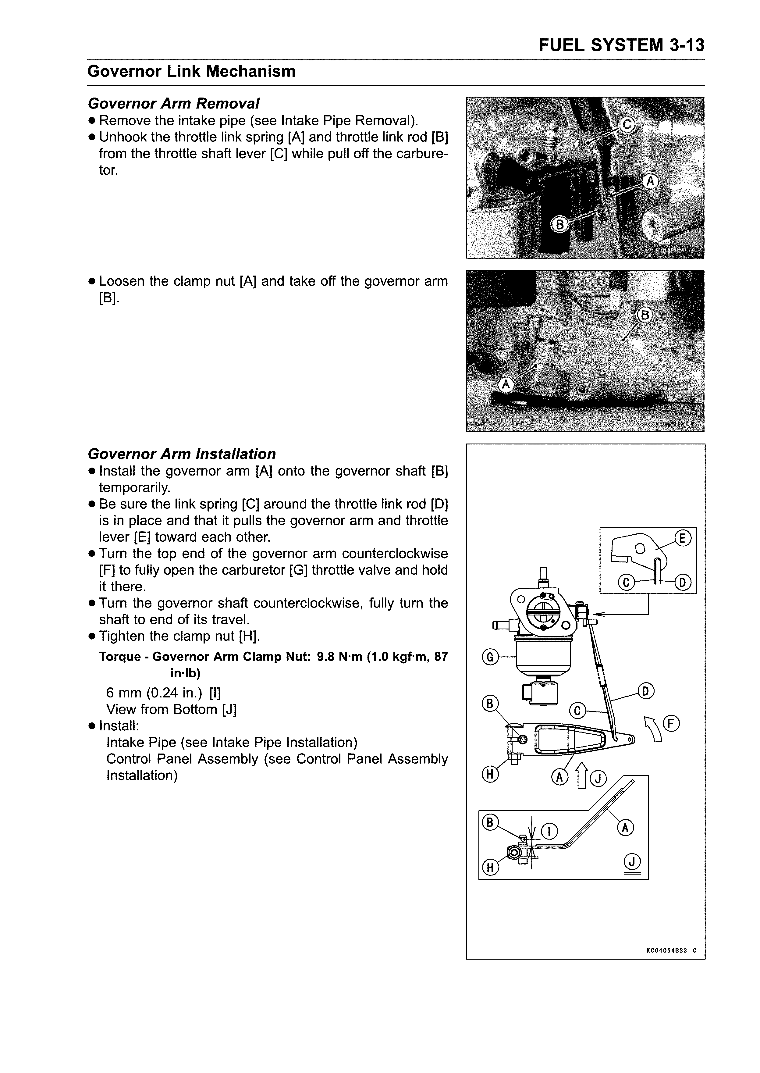 Governor link mechanism