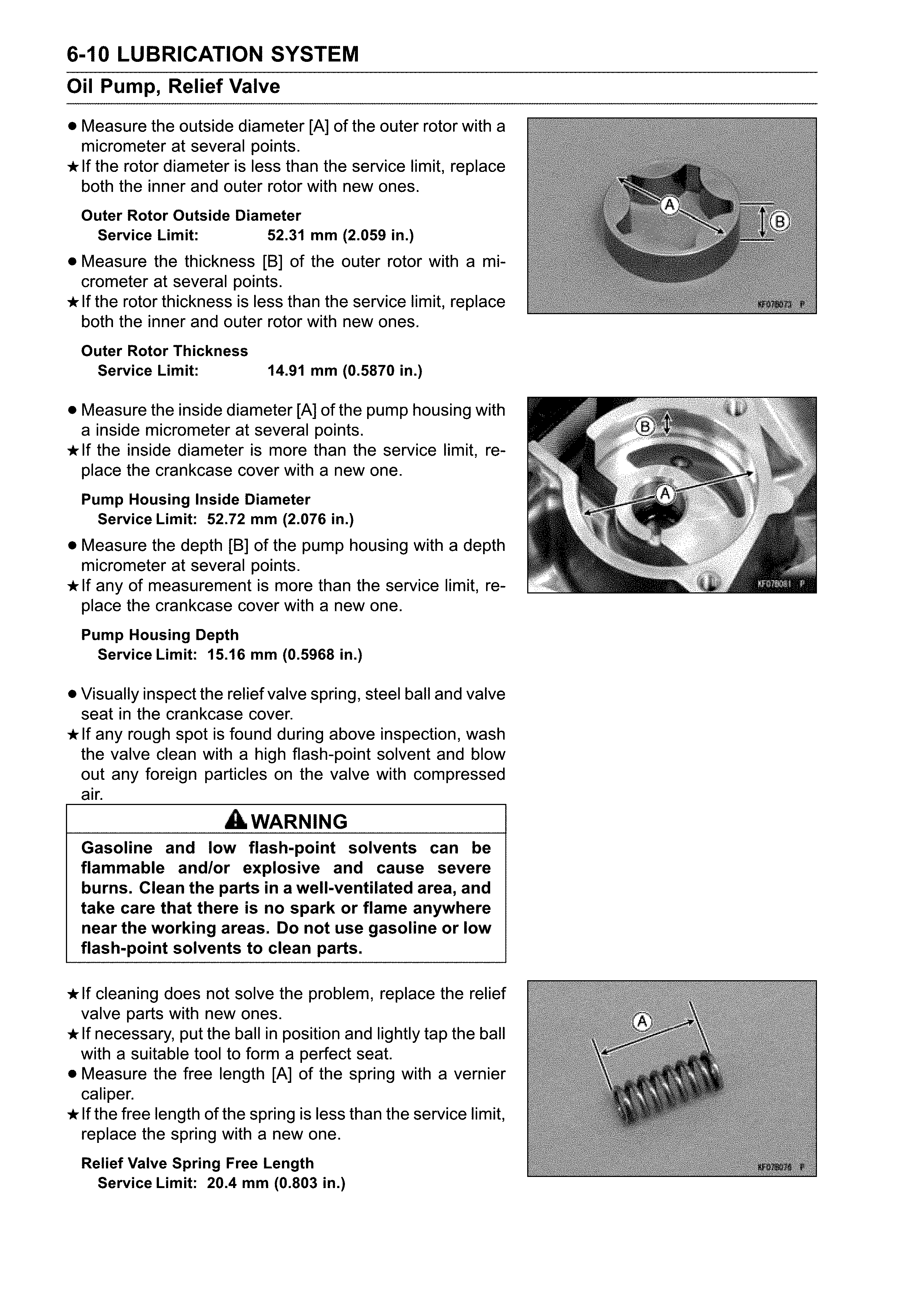 Oil pump, relief valve