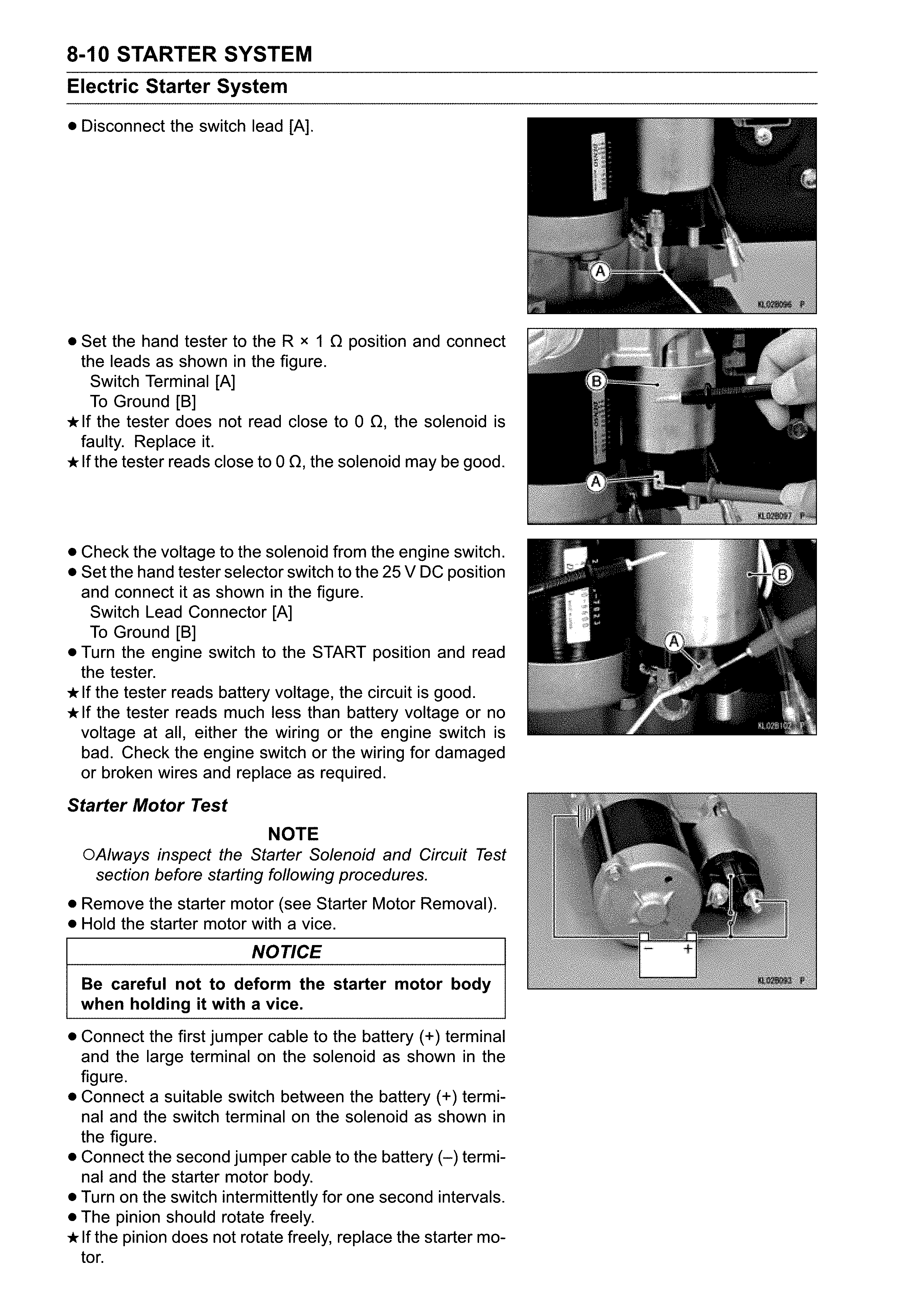 Electric starter system